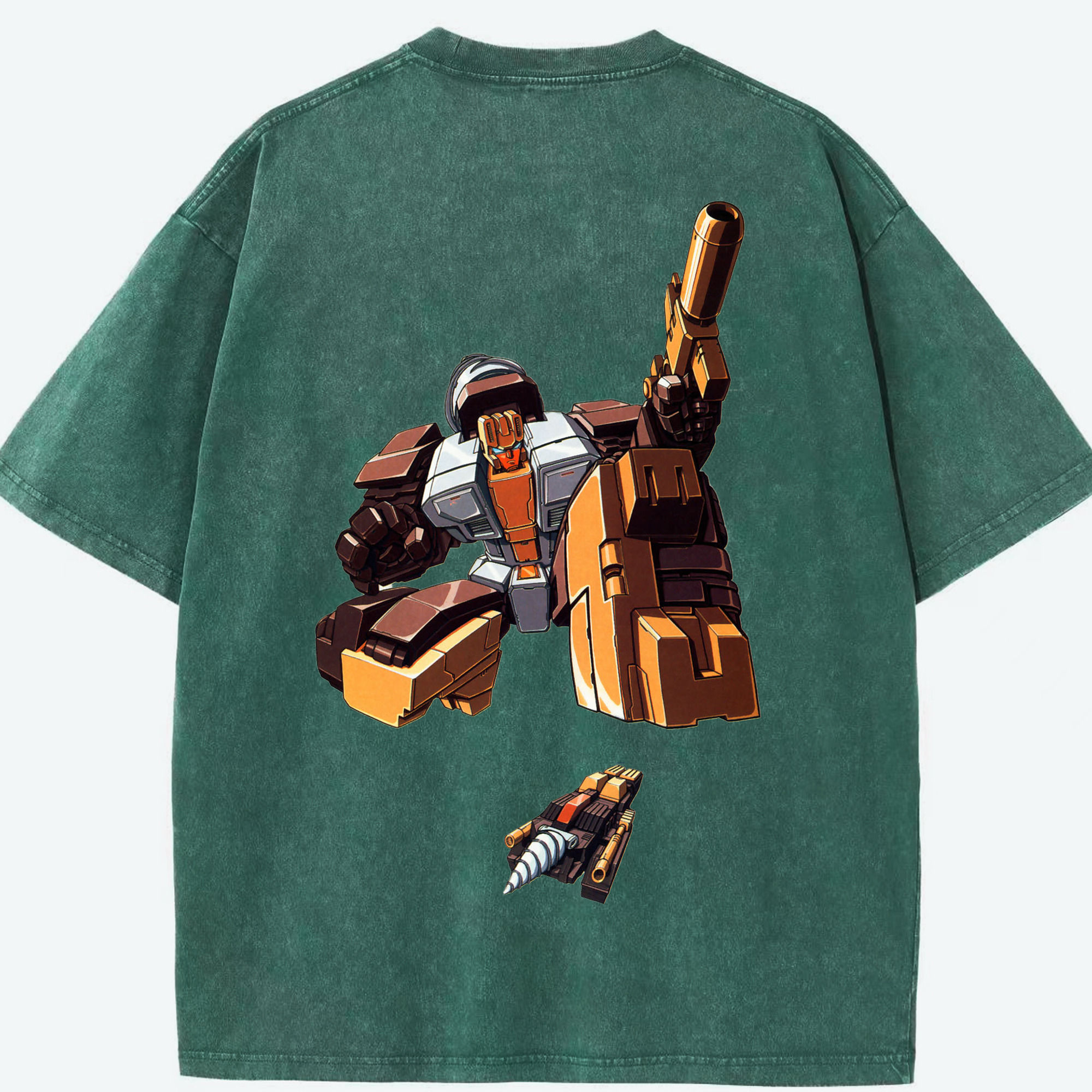 （画像用）  綿100% ヴィンテージ風 半袖Tシャツ（背面プリント）